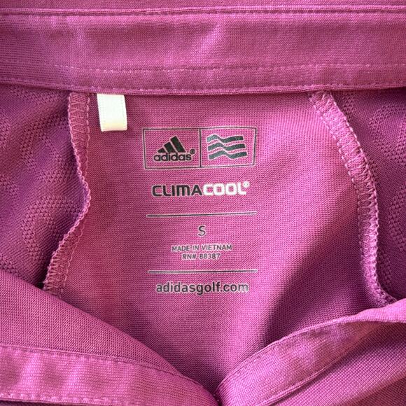 ADIDAS Golf Polo Shirt Womens Small Purple Climacool Formotion W46528 938007 S/S - Picture 3 of 6